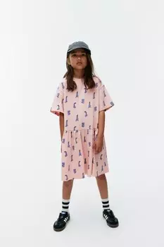 Платье из джерси с рюшами Arket, розовый