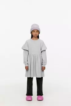 Платье из джерси с рюшами Arket, серый