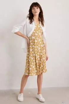 Платье из джерси с видом на пирс Seasalt Cornwall, желтый