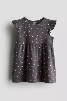 Платье из джерси с воланами H&M, серый