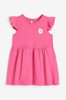 Платье из джерси с воланами H&M