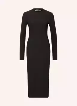 Платье из джерси с вырезом Calvin Klein Jeans, черный