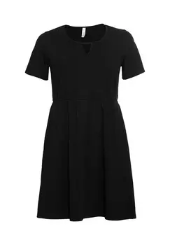 Платье из джерси с вырезом горловины sheego, черный