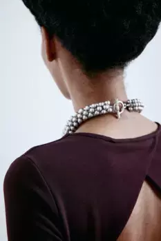 Платье из джерси с вырезом H&M, красный