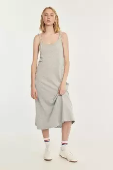 Платье из джерси с закрученными бретелями H&M, серый