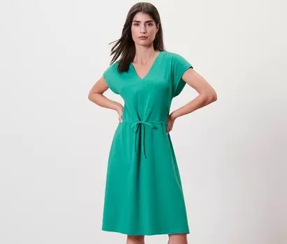 Платье из джерси с завязками Tchibo, аква пестрая