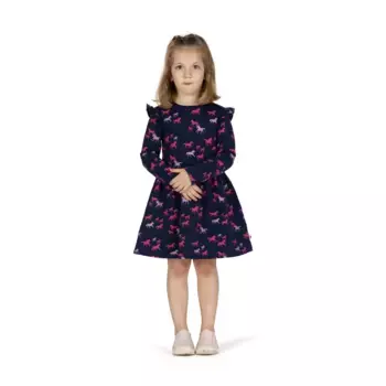 Платье из джерси SALT AND PEPPER «AOP Glitter Horse» с блестящим принтом в виде лошади, цвет blau