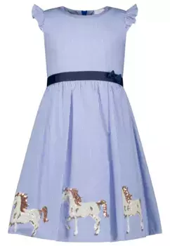 Платье из джерси SALT AND PEPPER с лошадиными мотивами из пайеток, белый