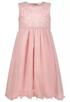 Платье из джерси SALT AND PEPPER, с пайетками и кружевом, розовый