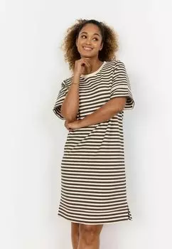 Платье из джерси SC-BARNI 34 Soyaconcept, темно-коричневый