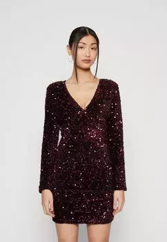 Платье из джерси SEQUIN DRESS Gina Tricot, цвет burgundy