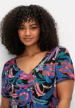 Платье из джерси Sheego, черный