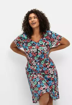 Платье из джерси Sheego, цвет blau gemustert