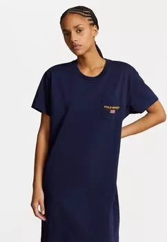 Платье из джерси SHORT SLEEVE DAY DRESS Ralph Lauren, синий