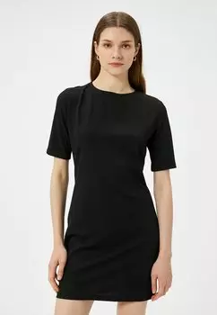 Платье из джерси SHORT SLEEVE Koton, черный