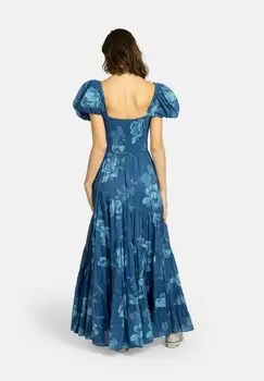 Платье из джерси Short Sleeve Sundrenched Free People, темно-синее