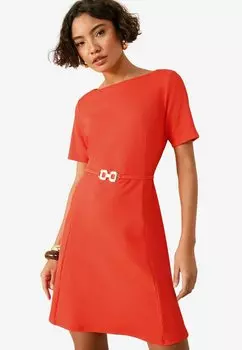 Платье из джерси SHORT SLEEVE TEXTURED BUCKLE Friends Like These, красный