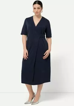 Платье из джерси SHORT SLEEVE Ulla Popken, темно-синий