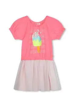 Платье из джерси Short Sleeved Dress Billieblush, цвет fuschia