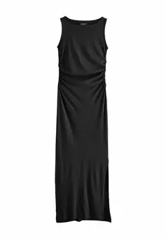 Платье из джерси SIDE SEAM RUCHED DETAIL SLEEVELESS - Maxi dress Next, черный