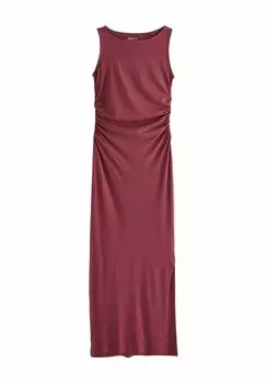 Платье из джерси SIDE SEAM RUCHED DETAIL SLEEVELESS Next, коричневый