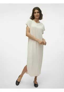 Платье из джерси SINI LANGES Vero Moda, кремовый
