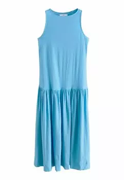 Платье из джерси SLEEVELESS DROP WAIST CREW NECK Next, синий