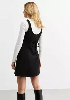 Платье из джерси SLEEVELESS MINI PINAFORE New Look, черный