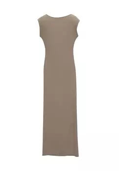 Платье из джерси SLEEVELESS PULL&BEAR, коричневый