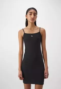Платье из джерси SLUB DRESS Calvin Klein Jeans, черный