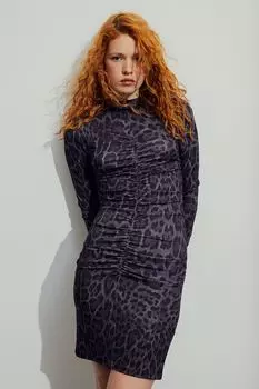 Платье из джерси со сборками H&M