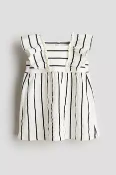 Платье из джерси со структурой H&M, белый