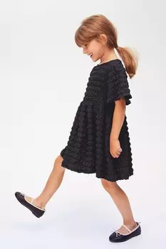 Платье из джерси со структурой H&M, черный