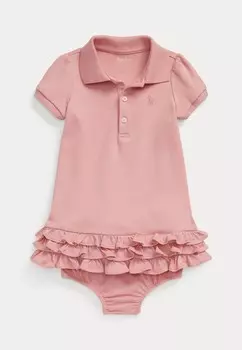 Платье из джерси SOFT COTTON POLO DRESS BLOOMER SET Ralph Lauren, розовый