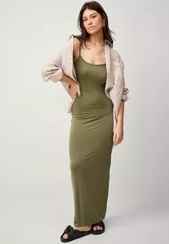 Платье из джерси SOFT MIT DNNEN TRGERBNDERN Ellos Collection, зеленый