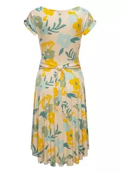 Платье из джерси Sommer Vone Flowers Ragwear, бежевое