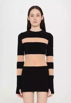 Платье из джерси SPLICED INSERT PICKLEBALL DRESS Norma Kamali, черный