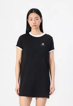 Платье из джерси STAR CHEVRON TEE DREE Converse, черный
