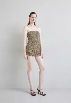 Платье из джерси Strapless Pickleball Mini Dress Norma Kamali, мультиколор