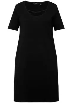 Платье из джерси STRAPPY CUTOUT Ulla Popken, черный