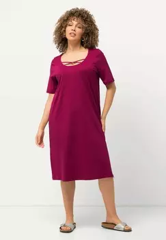 Платье из джерси STRAPPY CUTOUT Ulla Popken, красный