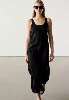 Платье из джерси STRAPPY Massimo Dutti, черный
