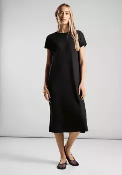 Платье из джерси STREET ONE, длиной до колена, черный