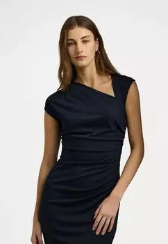 Платье из джерси STRETCH JERSEY CAP-SLEEVE DRESS Ralph Lauren, темно-синий