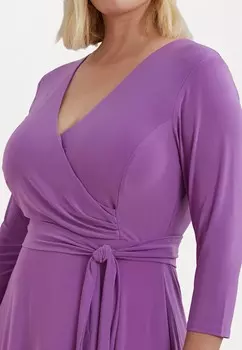 Платье из джерси SURPLICE JERSEY DRESS Lauren Ralph Lauren Woman, фиолетовый