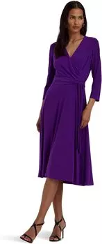 Платье из джерси Surplice LAUREN Ralph Lauren, цвет Purple Agate