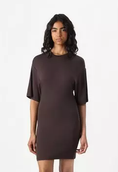 Платье из джерси TEE DRESS Gina Tricot, коричневый