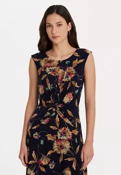 Платье из джерси TESSANNE SHORT SLEEVE DAY DRESS Ralph Lauren, цвет navy/tan/multi