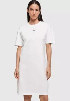 Платье из джерси THINK DIFFERENT SLIT Merchcode, белый