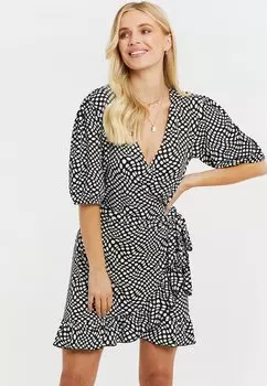 Платье из джерси Threadbare, черно-белый